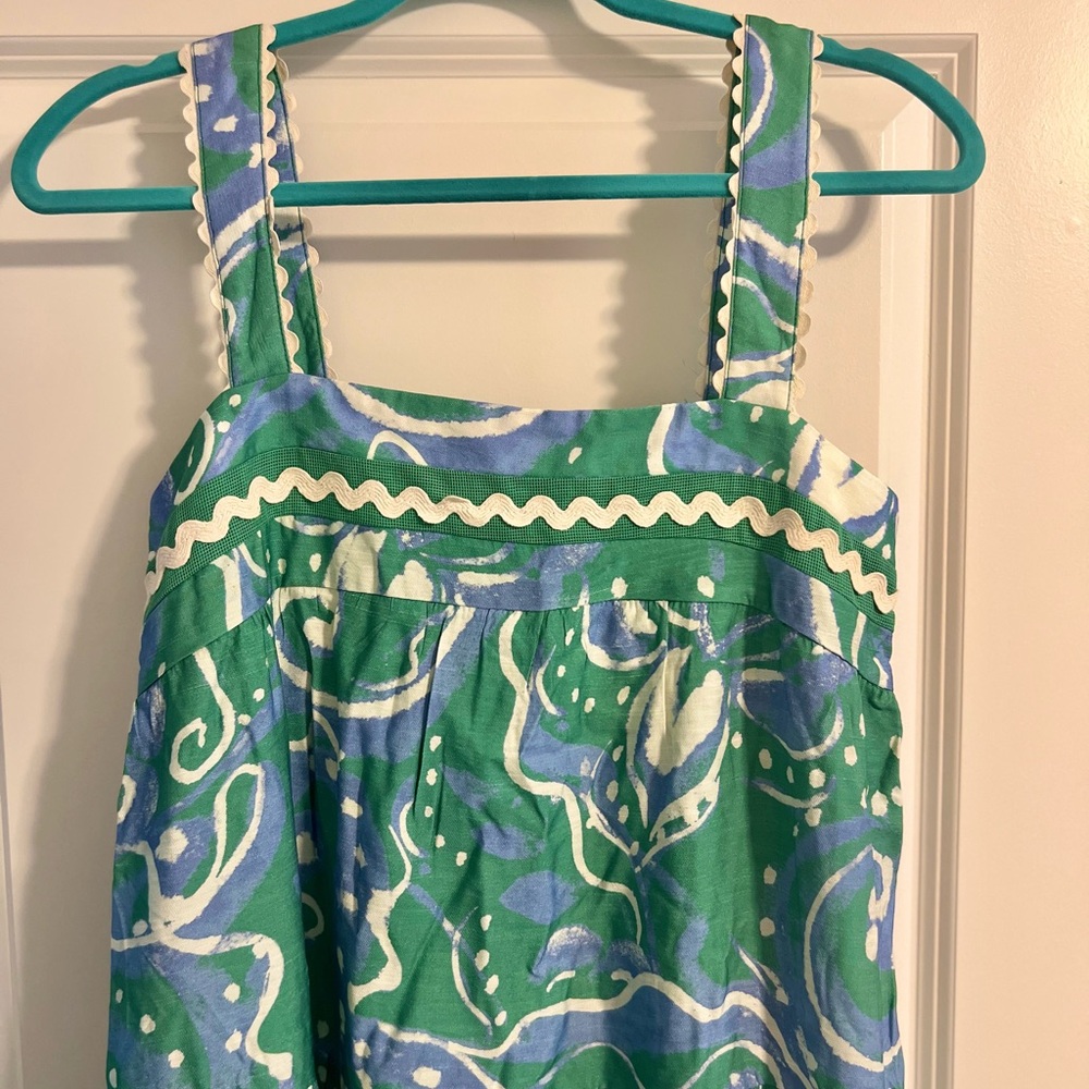 AVARA Green and Blue Patterned Maxi Dress NWT - Picture 8 of 9